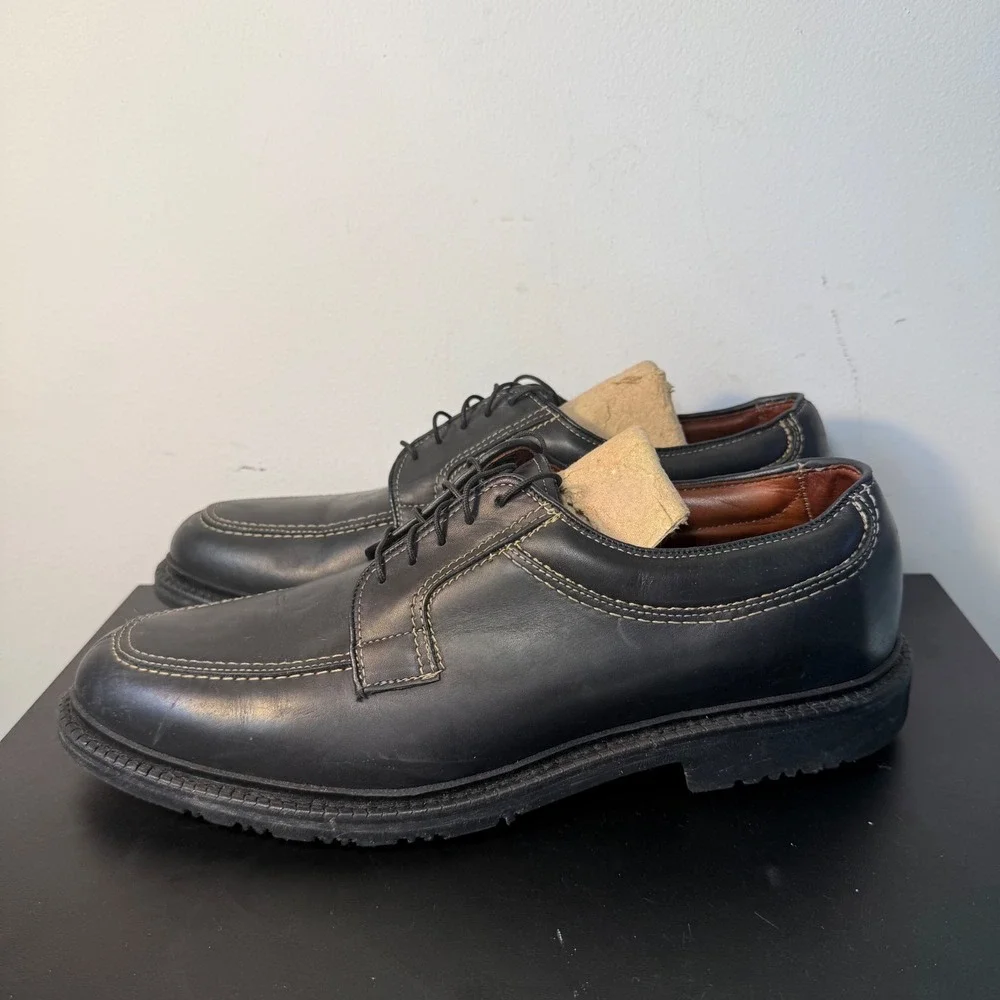Allen Edmonds Wilbert Mens‎ 10.5 Black Leather Split Toe Derby Shoes USA Made